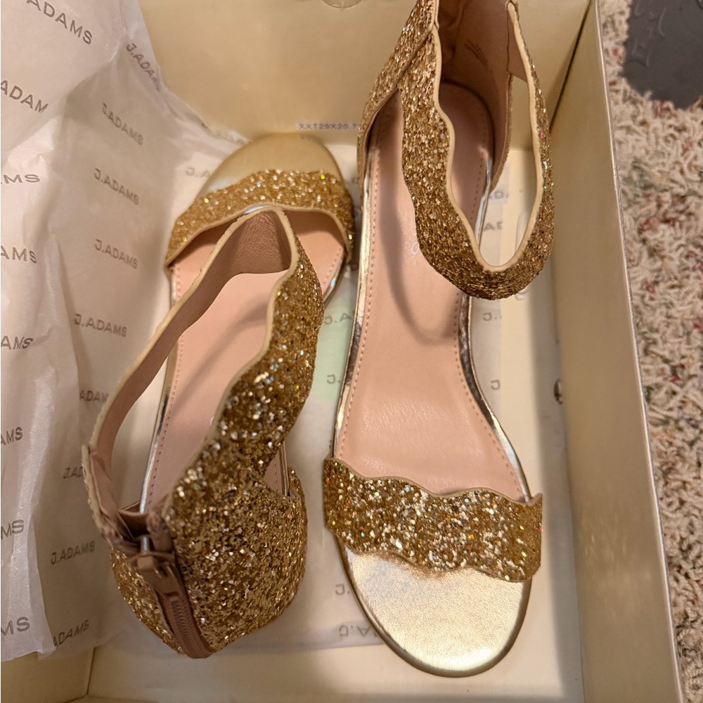Adams Women's Gold Sparkle Sandals